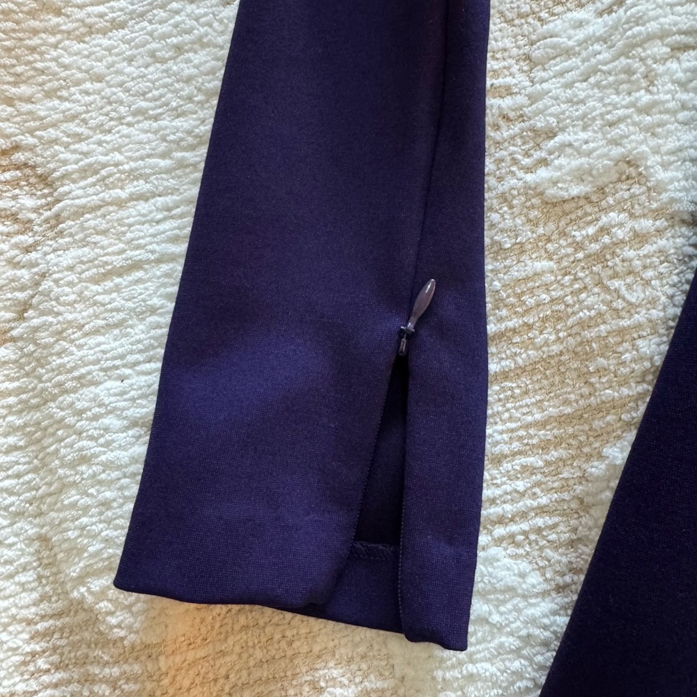 NWOT Nanette Lepore Comet Mini Dress Purple Asymmetrical Long Sleeves size 10 - Picture 7 of 16